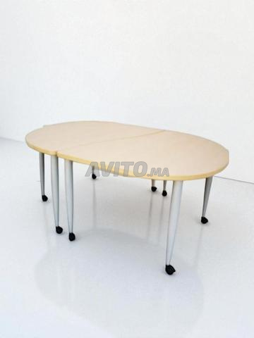 Table réunion 6 pers 140x200cm avec roue Steelcase