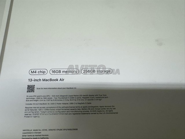 macbook air M4 16GB 256 GB SSD neuf 