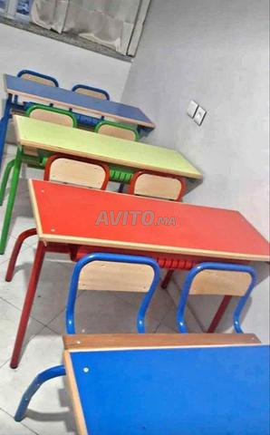 Table double en métal et bois