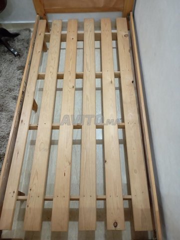 2 Cadres de lit en bois massif