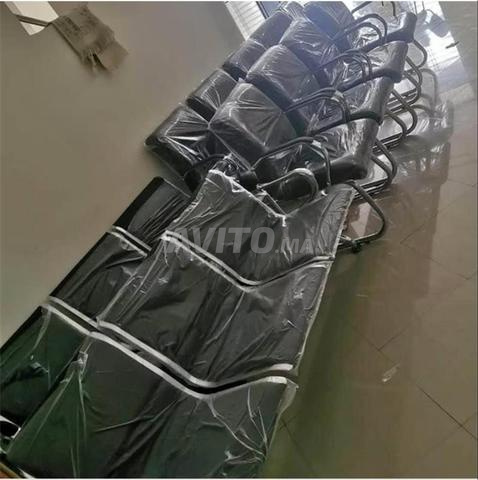 Banquette d'accueil et cuir \ inox \ tissu \ plast - 2
