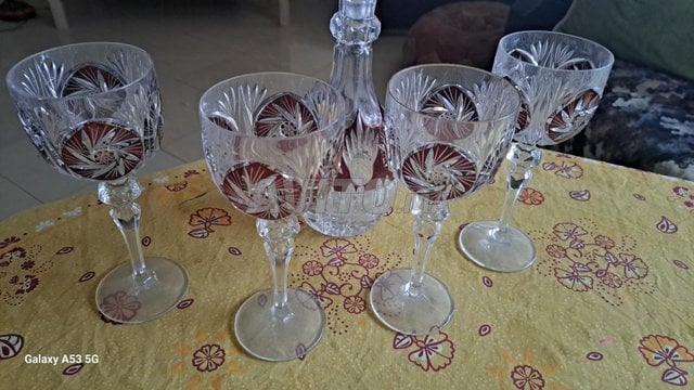 caraf cristal et 6 verre