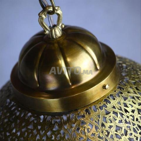 Suspension plafonnier artisanale en cuivre - 2
