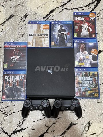 ps4 slim en ligne 1 to 2 manette originale 21 jeux