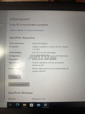 ps thinkpad T470 i5 6eme/ 8 Go/256SSD/2.50GHZ