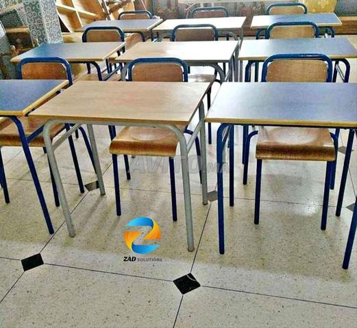 طاولة فردية مدرسية مع خزانة معدنية
