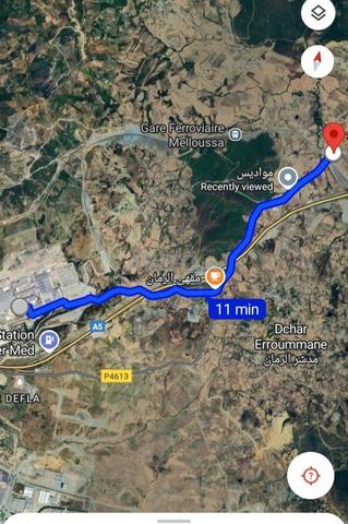 terrain de 5000m² situé mellousa tanger