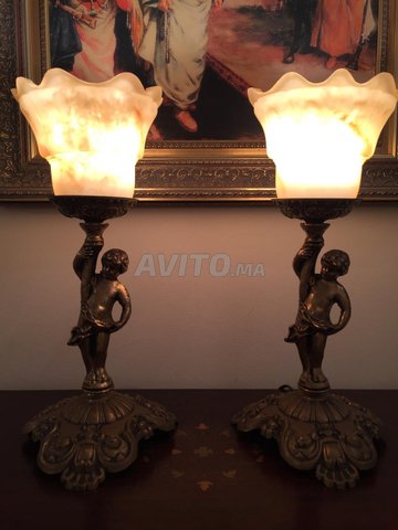 2 LAMPES EN CUIVRE pour décoration 