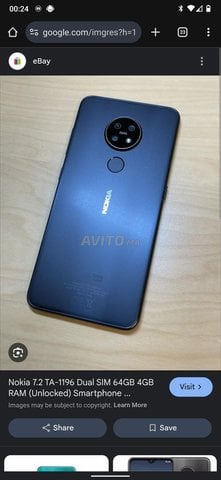 هاتف ذكي للبيع هاتف من نوع Nokia 7.2 Android one