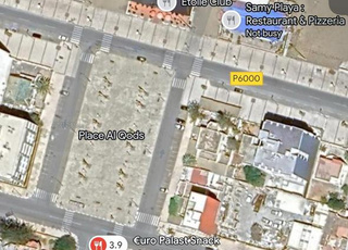 Terrain d’Angle 2 Façades, Face Boulevard Hassan 2