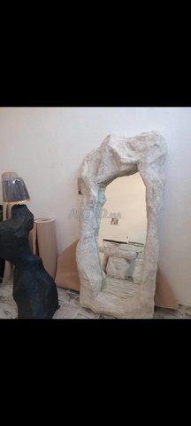 Grande miroir effets pierres 