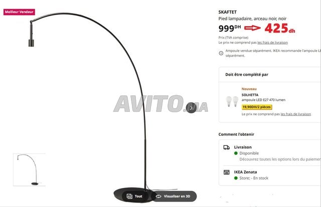 Pied de lampadaire IKEA