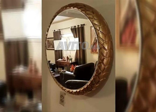 Miroir Murale Doré Style Écaille