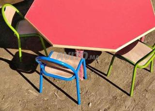 table octogonale en bois moderne