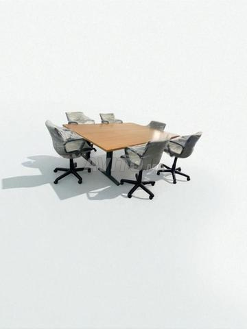 Table Réunion bois brut 200x160cm