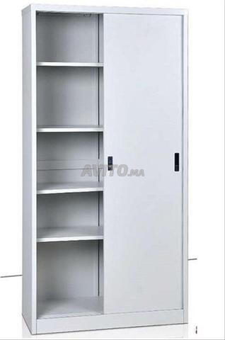 Armoire haute Steeplechase bi-color grise 