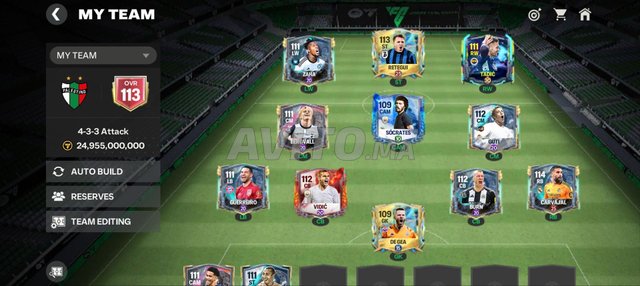حساب فيفا ea fc اوفر 113 للبيع