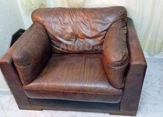 fauteuil en vrai cuir a vendre 
