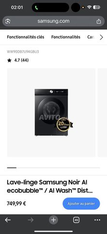 machine a laver Samsung  ADD WASH 
