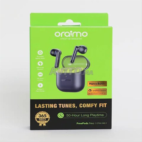 FreePods Neo Bluetooth oraimo Couleur Noir