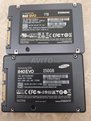 2 ssd 860 evo 1Tb et 250G0