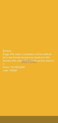 l'étage villa a louer 