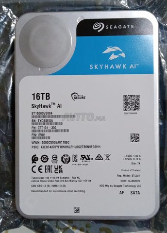 Disque dur Hdd 3.5 16tb Seagate SkyHawk AI