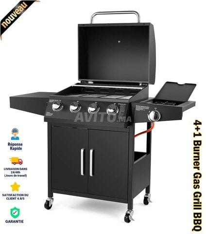 SUPER BARBUCUE A GAZ 5 BRULEURS -Anthracite-