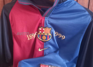  S مقاص- Nike قميص نادر لبرشلونة 1999 أصلي من 