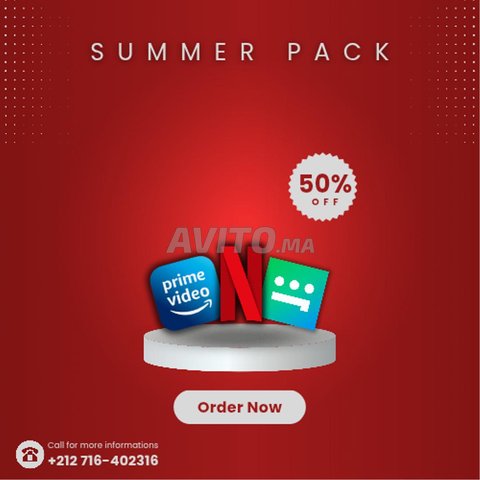 pack d'été Netflix et shahid et prime video 