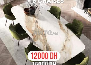 Table à manger CÉRAMIQUE GO et 6 chaises