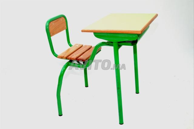 Chaise semi métallique \table pupitre double dispo