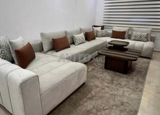 Canapé d’angle moderne en tissu doux