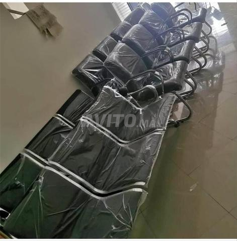 Banquette d'accueil et cuir \ inox \ tissu \ plast - 2