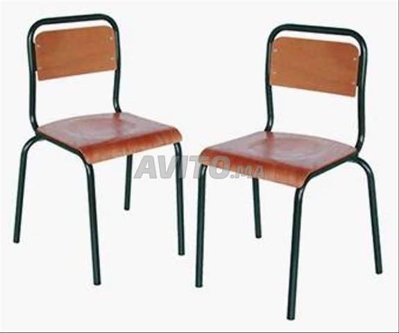 chaise assise bois structure métallique