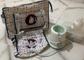 tir lait chauffe bibron et  deux sac