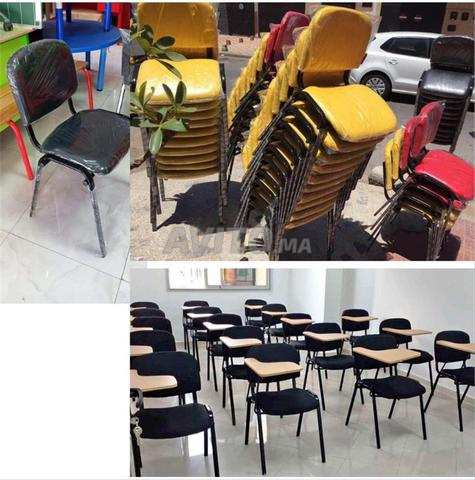 LES CHAISE AVEC ECRITOIRE POUR ECOLAE للمدارس