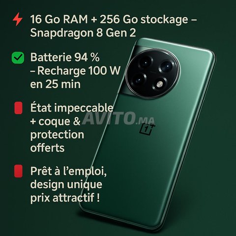 OnePlus 11 Vert Éternel Version Globale 16 RAM 256