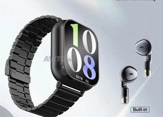 ساعة ذكية متعددة الوظائف مع سماعات لاسلكية مدمجة