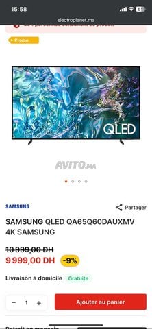 TV Samsung QLED QA65Q60DAUXMV – 65 pouces – 4K UHD