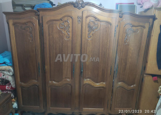 chambre à coucher complette bois chêne 