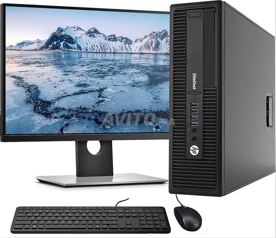 HP PC Bureau elitedesk i5 et ecran DELL 22 LED