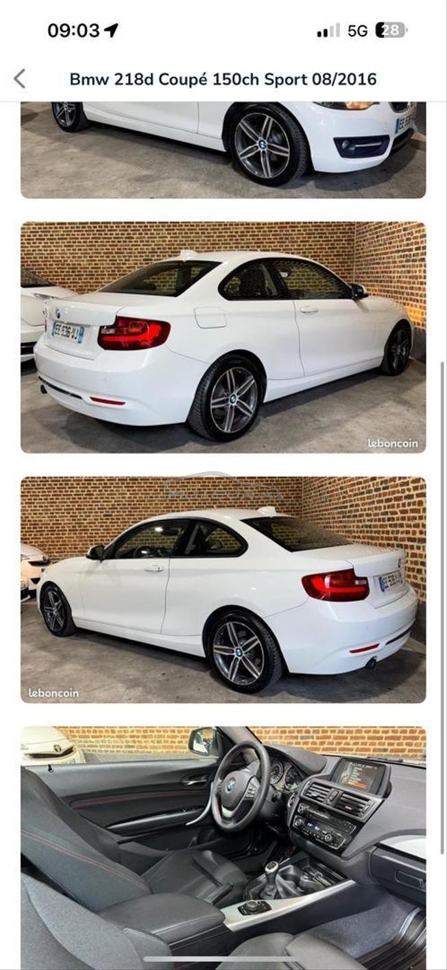 BMW Série 2 Diesel Manuelle 2016 à Saidia