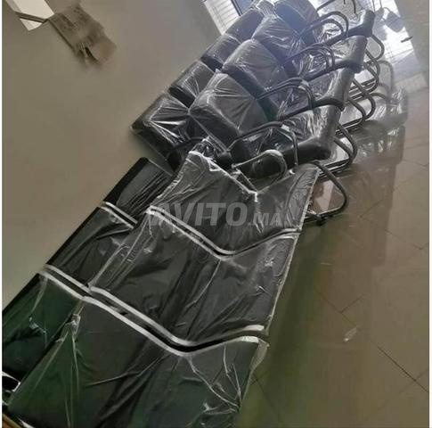 banquette d'accueil et cuir \ inox \ tissu \ plast - 2