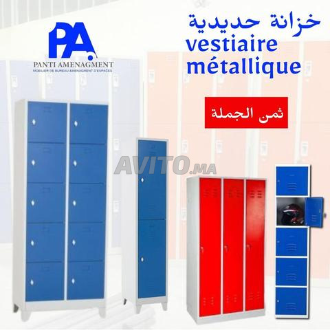 les vestiaires métallique léger avec des cases - 2
