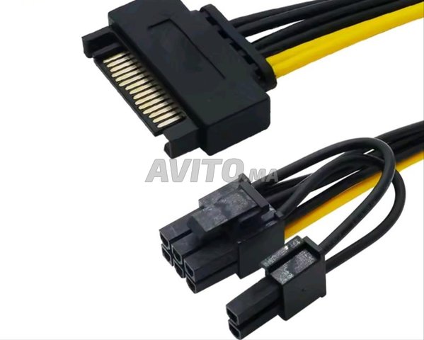 Cable 6 Pin 8 pin to Sata pour Carte Graphique