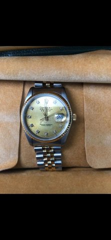 Rolex datejust 36 diamant or&acier 16233
