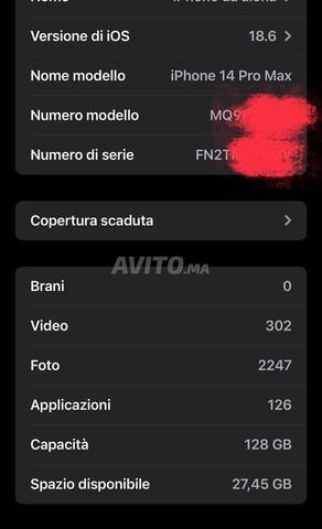 iPhone 14 pro max 128gb 85 batterie 