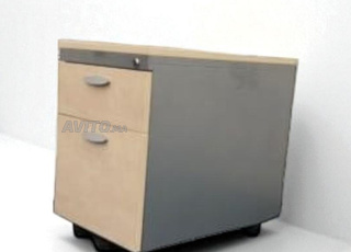 Caisson à roulette bureau finition bois Haworth