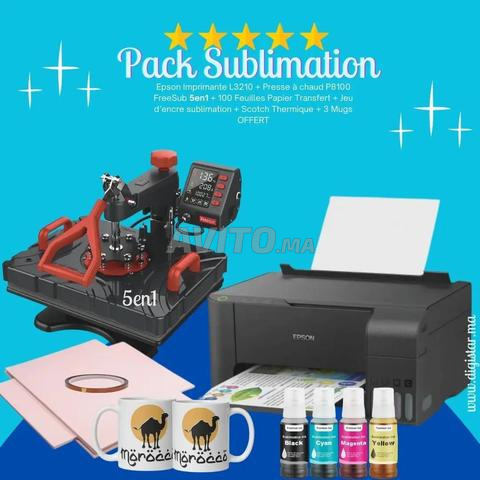 Pack Sublimation 5en1 P8100 Epson L3210 A4